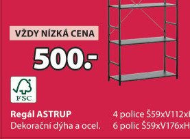Regál ASTRUP 4 police