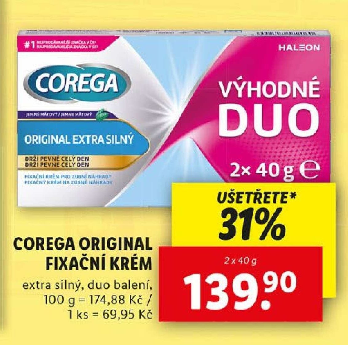 Corega Original fixační krém