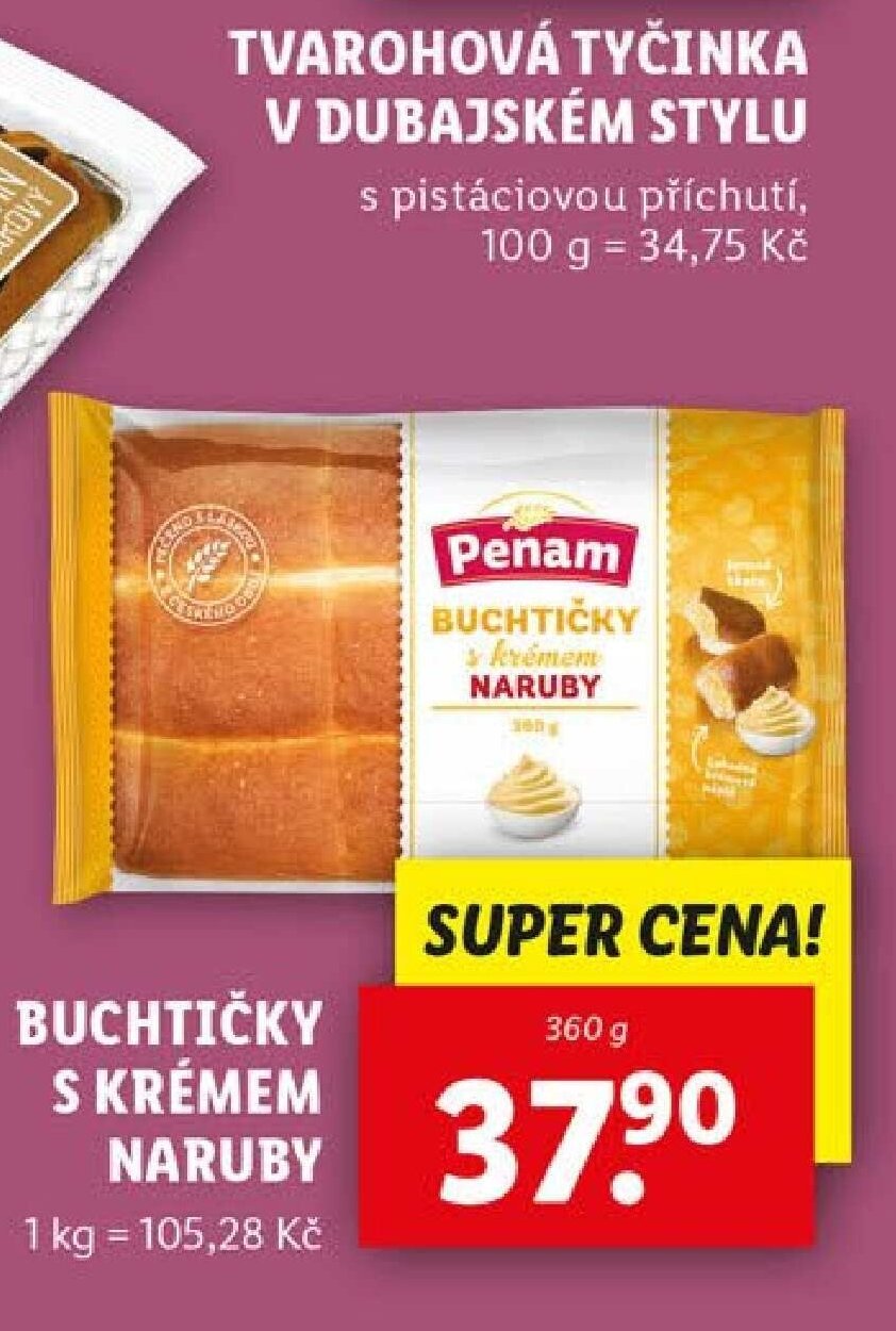 Penam Buchtičky s krémem naruby