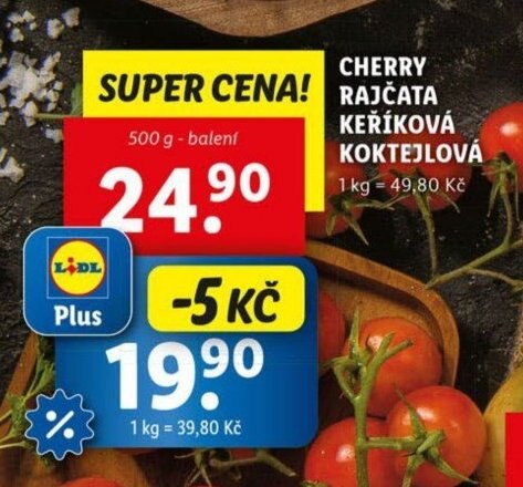 Cherry rajčata keříková koktejlová