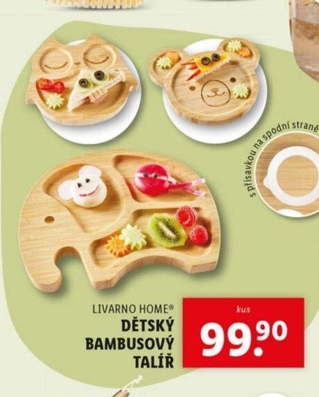 LIVARNO HOME DĚTSKÝ BAMBUSOVÝ TALÍŘ