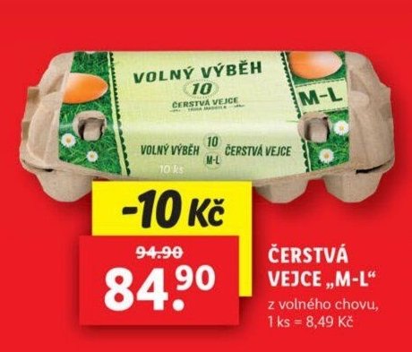 ČERSTVÁ VEJCE „M-L“