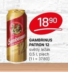 GAMBRINUS PATRON 12