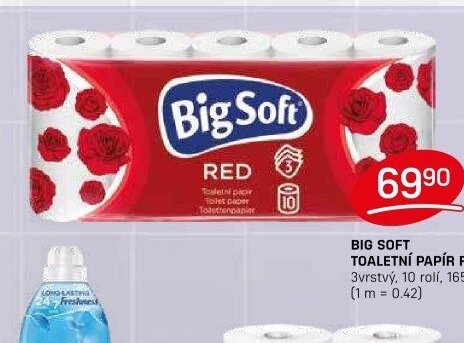 BIG SOFT TOALETNÍ PAPÍR RED
