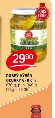 Dobrý výběr okurky