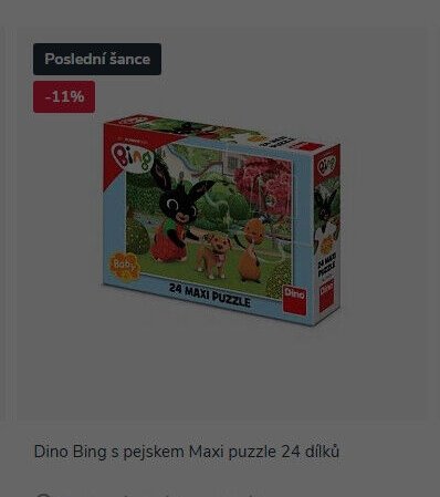 Dino Bing s pejskem Maxi puzzle 24 dílků