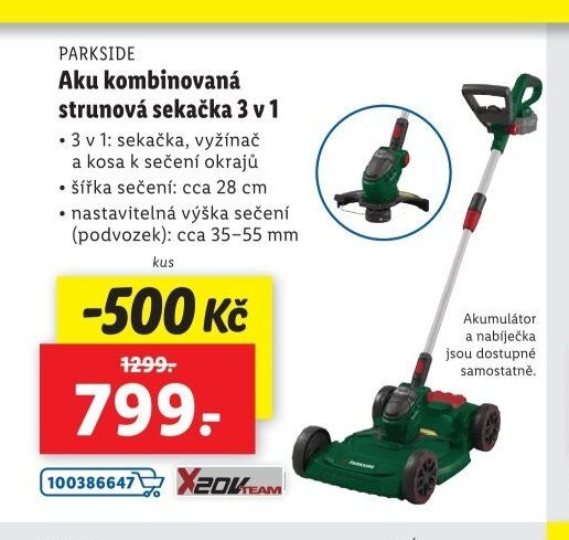Parkside Aku kombinovaná strunová sekačka 3 v 1