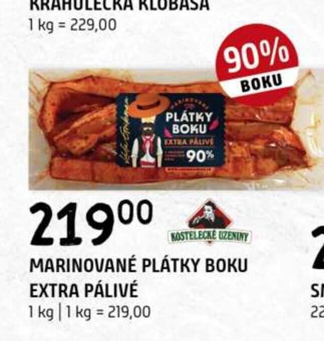 Marinované plátky boku extra pálivé