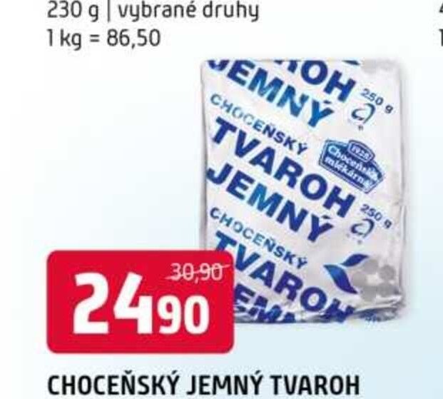 Choceňský jemný tvaroh