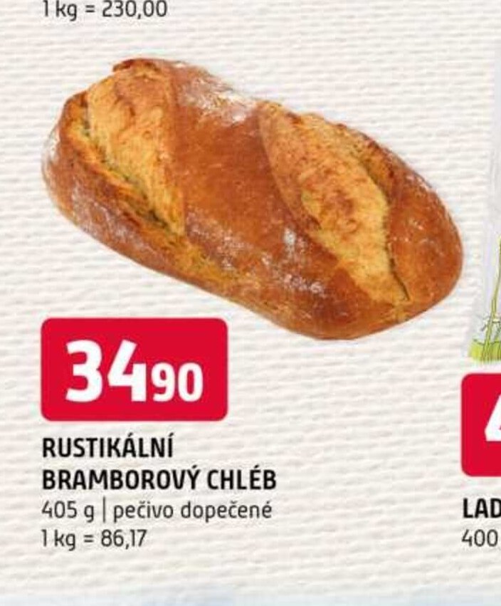 Rustikální bramborový chléb