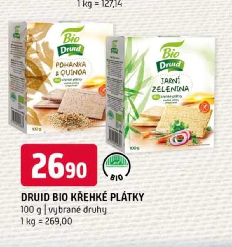 Druid bio křehké plátky