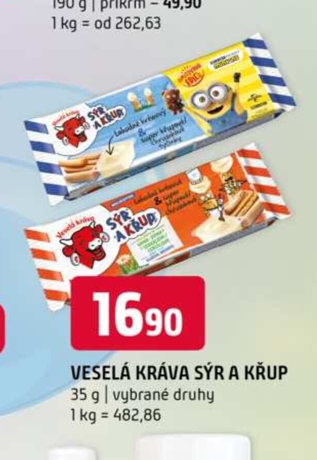 VESELÁ KRÁVA SÝR A KŘUP