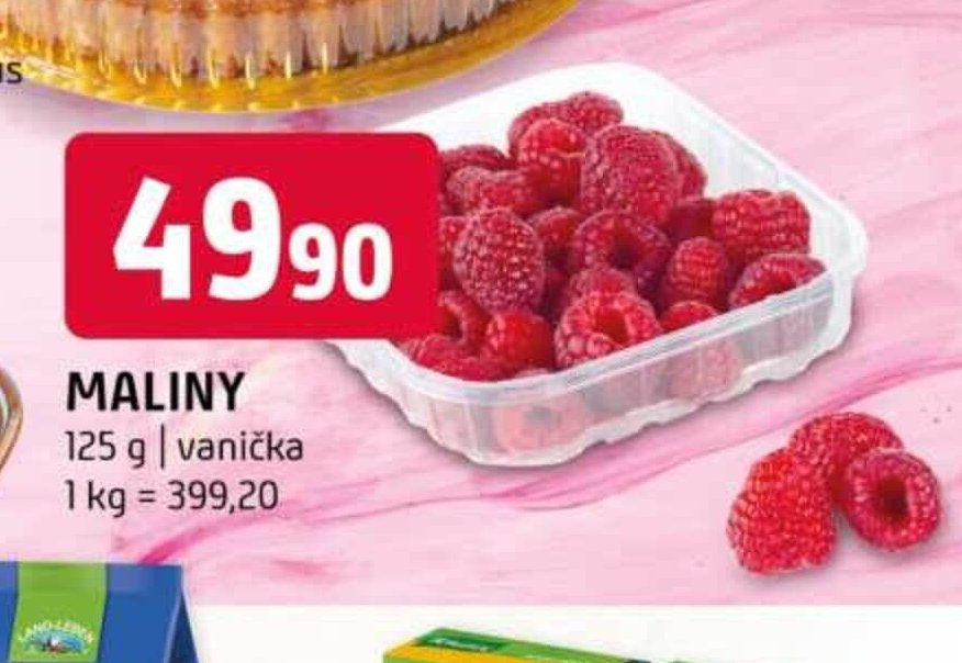 Maliny 125 g
