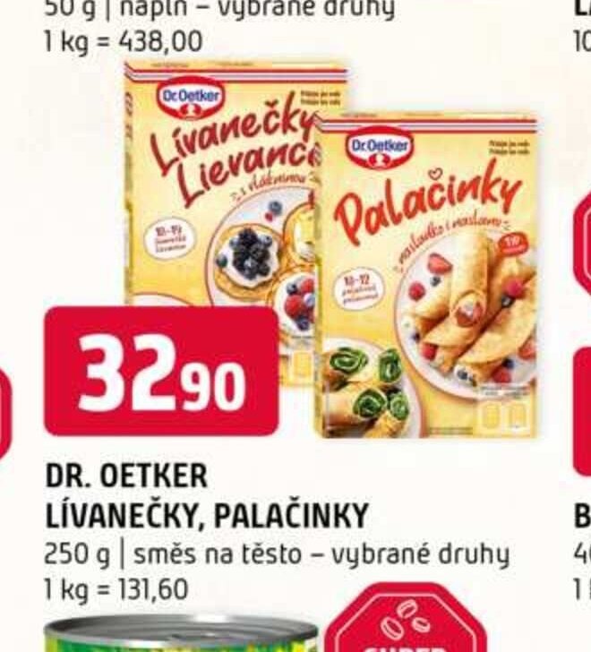 Dr. Oetker lívanečky, palačinky 250 g