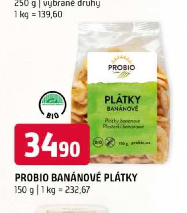 Probio banánové plátky 150 g