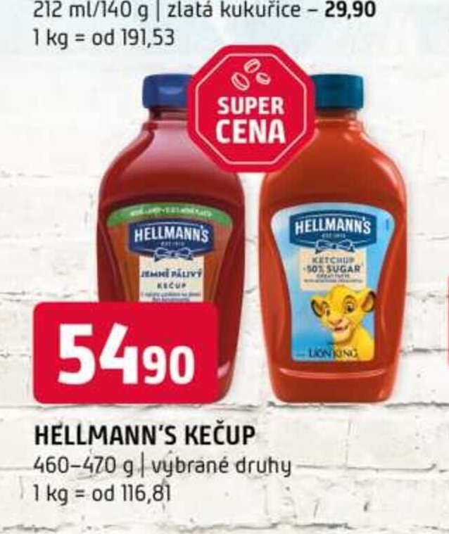 Hellmann's kečup 460-470 g