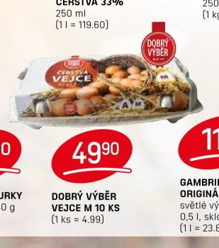 DOBRÝ VÝBĚR VEJCE M 10 KS