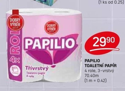 PAPILIO TOALETNÍ PAPÍR