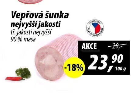 Vepřová šunka nejvyšší jakosti