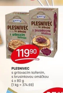 PLESNIVEC s grilovacím kořením, s brusinkovou omáčkou