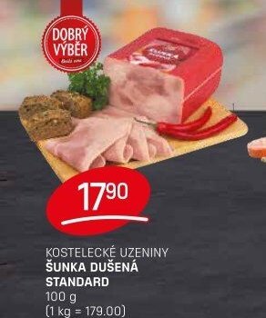 KOSTELECKÉ UZENINY ŠUNKA DUŠENÁ STANDARD