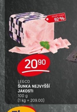 LE&CO ŠUNKA NEJVYŠŠÍ JAKOSTI