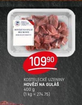 Kostelecké uzeniny hovězí na guláš
