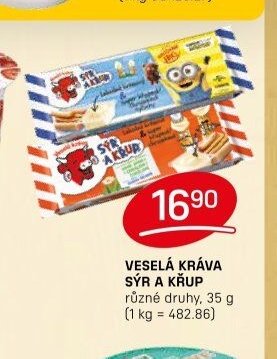 VESELÁ KRÁVA SÝR A KŘUP