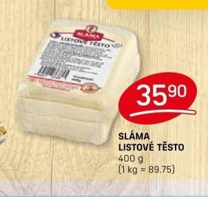 Sláma listové těsto