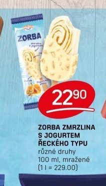 Zorba zmrzlina s jogurtem řeckého typu