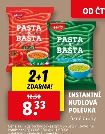 Pasta Basta instantní nudlová polévka