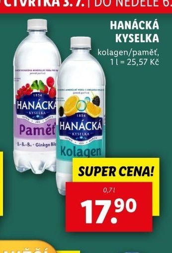 Hanácká kyselka kolagen/paměť