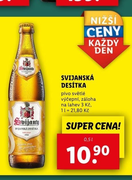 Svijanská desítka pivo světlé výčepní