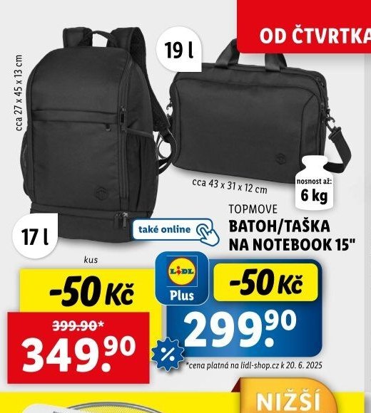 TOPMOVE BATOH/TAŠKA NA NOTEBOOK 15