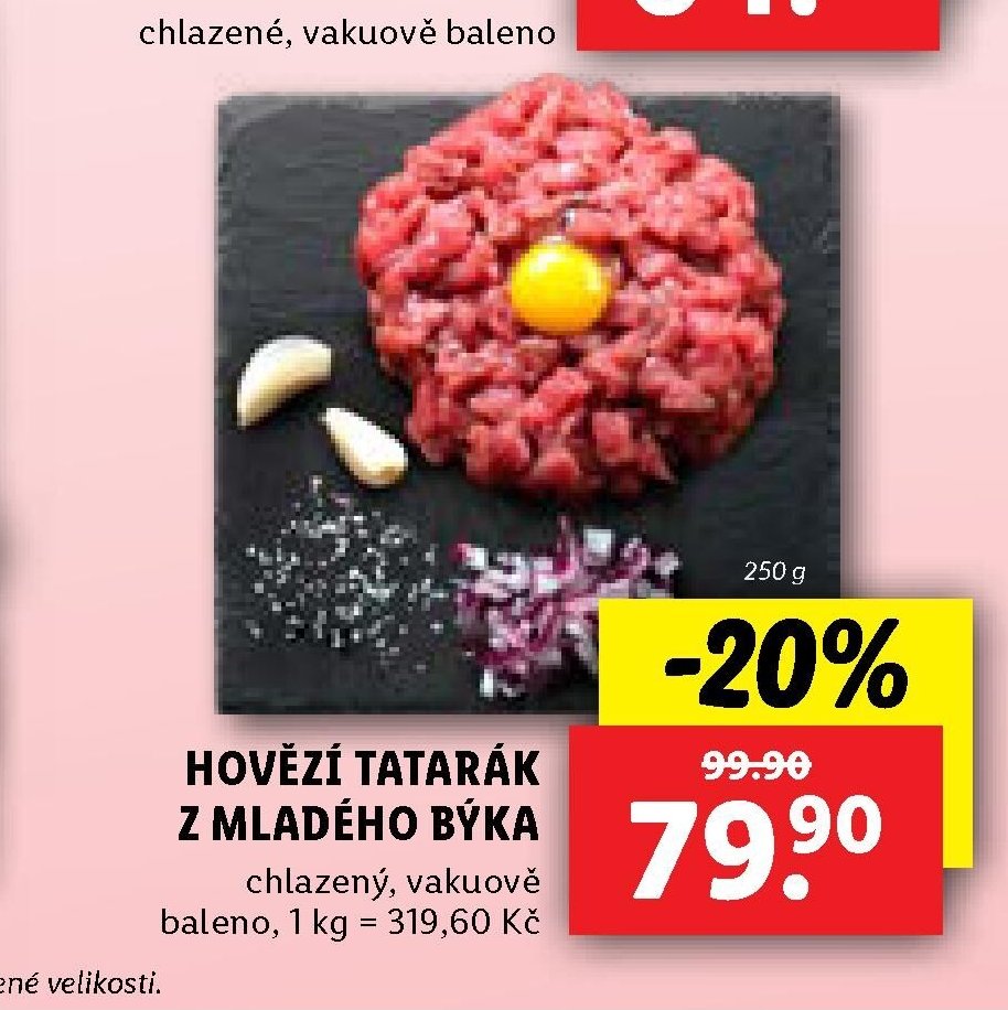 HOVĚZÍ TATARÁK Z MLADÉHO BÝKA