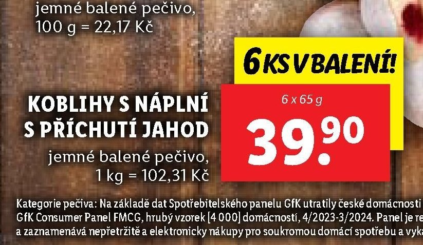 KOBLIHY S NÁPLNÍ S PŘÍCHUTÍ JAHOD