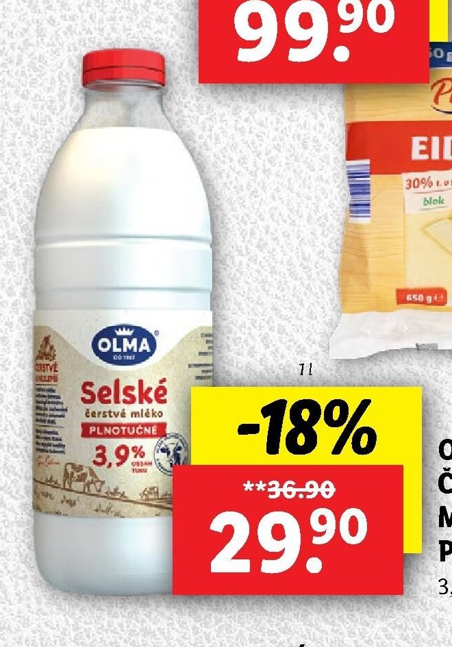Olma Selské čerstvé mléko plnotučné