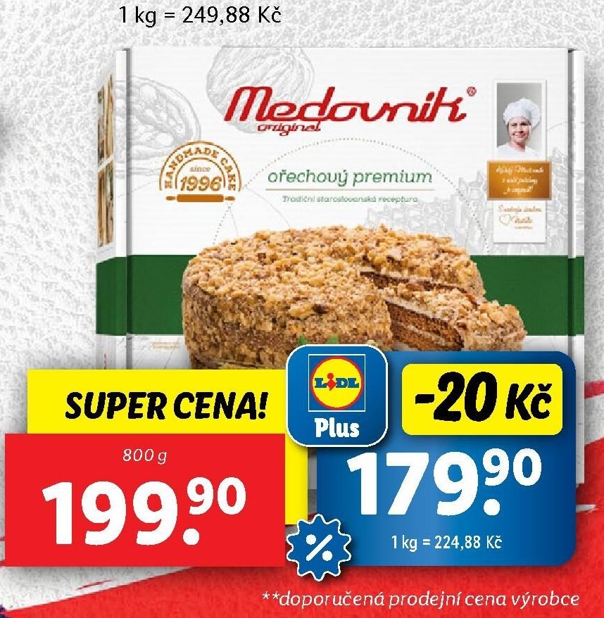 Medovník ořechový premium