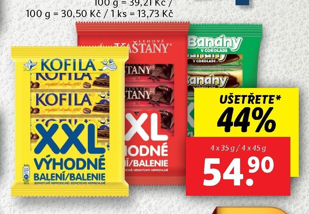 Orion Ledové kaštany / Kofila / Banány v čokoládě