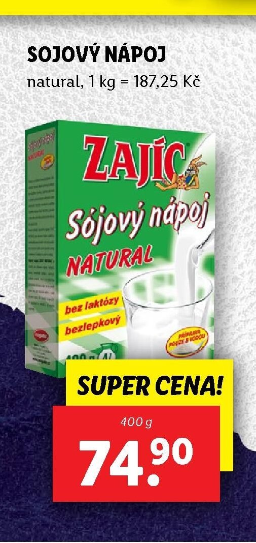 Zajíc sójový nápoj