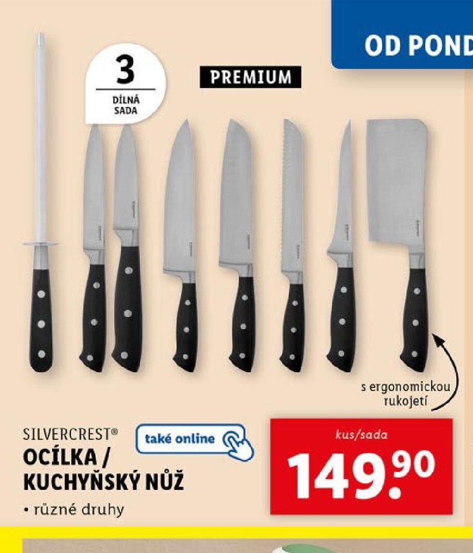 SILVERCREST OCÍLKA / KUCHYŇSKÝ NŮŽ
