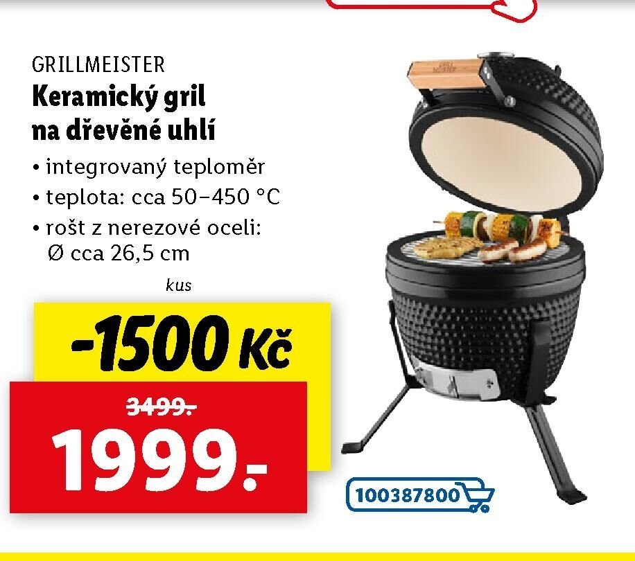 GRILLMEISTER Keramický gril na dřevěné uhlí