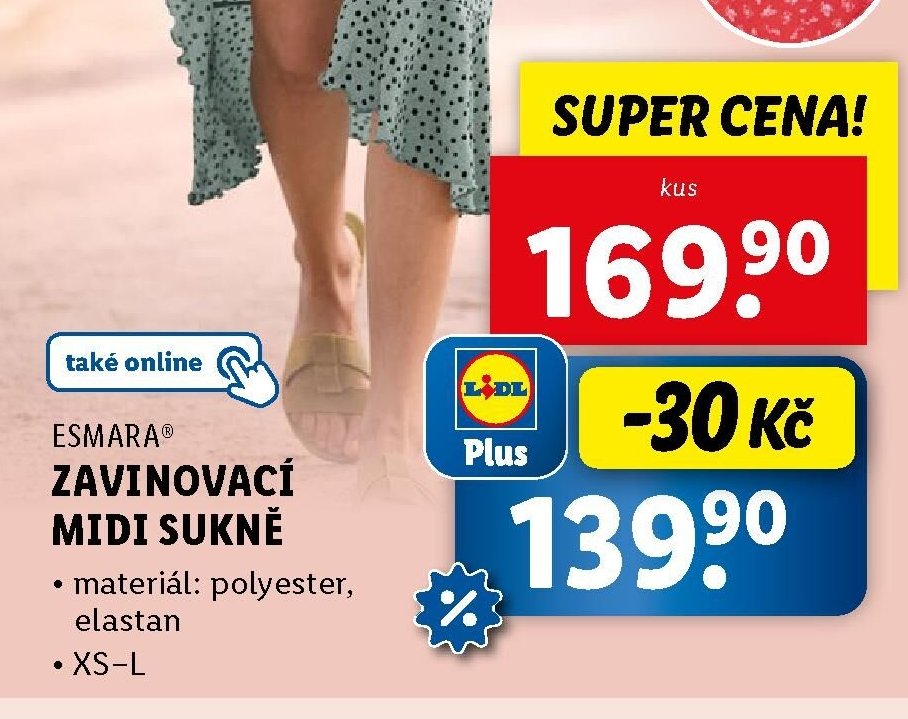 Esmara® zavinovací midi sukně