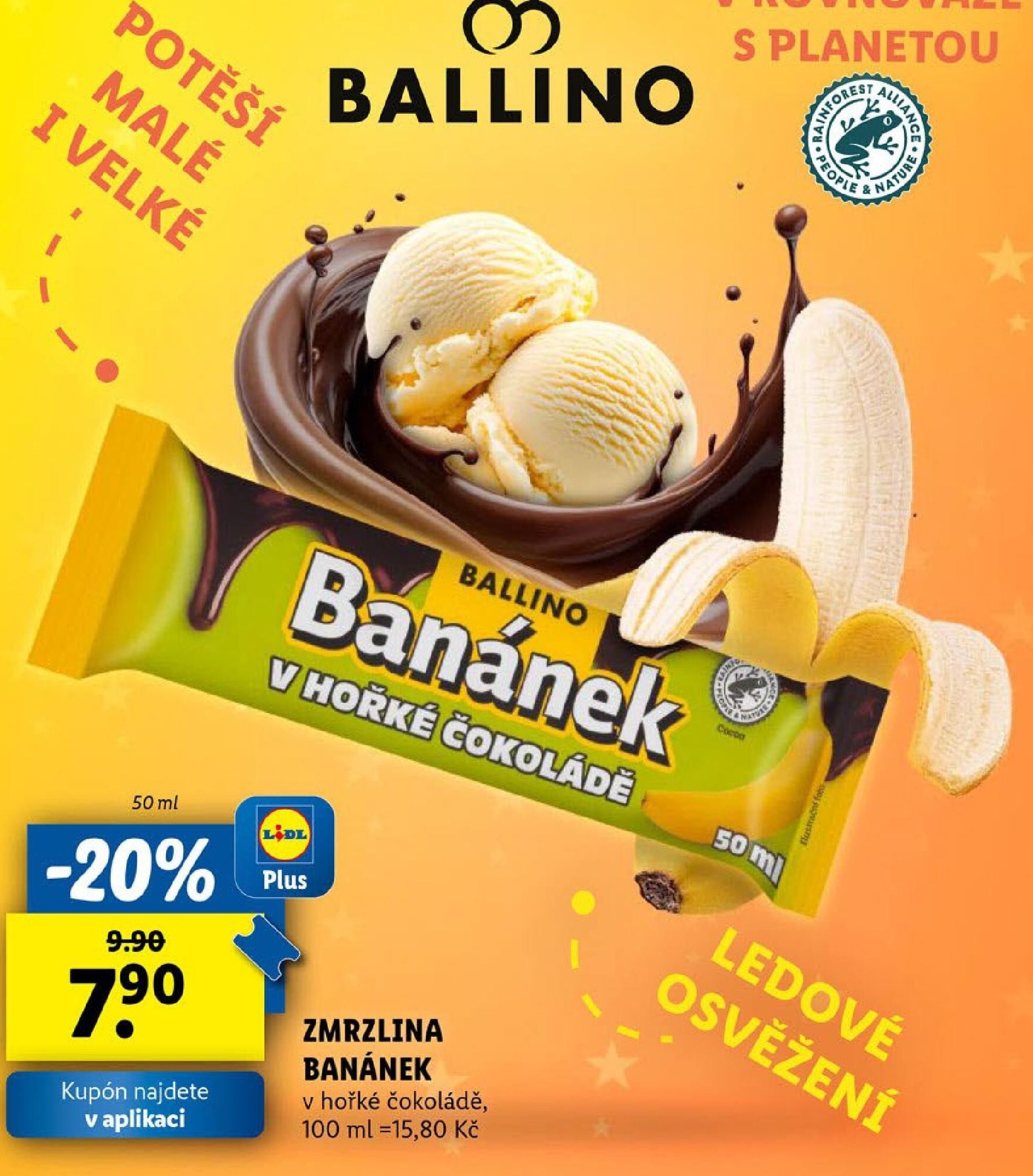 BALLINO Banánek v hořké čokoládě