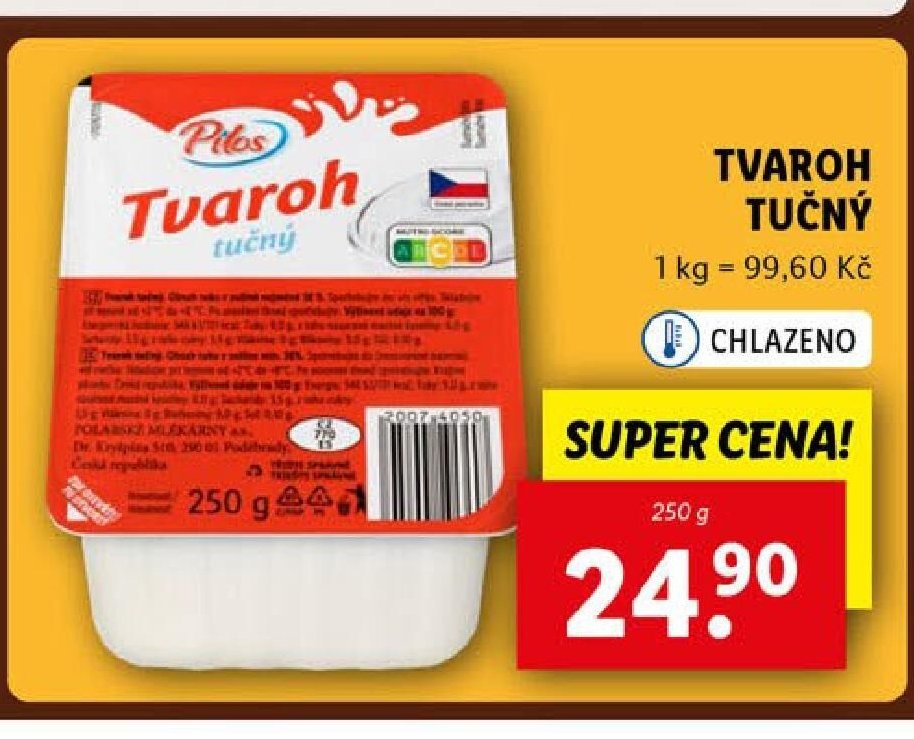 Tvaroh tučný Pilos