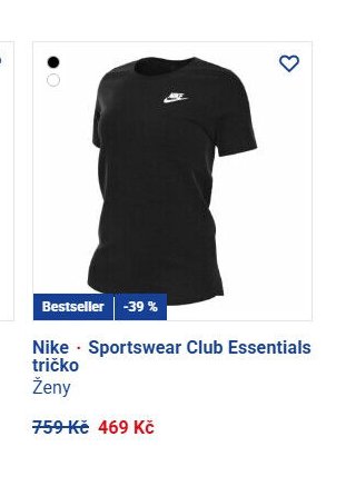 Nike - Sportswear Club Essentials tričko Ženy