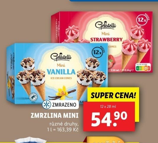 Gelatelli Mini Strawberry/Vanilla zmrzlina