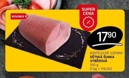 KOSTELECKÉ UZENINY DĚTSKÁ ŠUNKA VÝBĚROVÁ