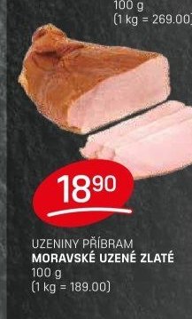 UZENINY PŘÍBRAM MORAVSKÉ UZENÉ ZLATÉ