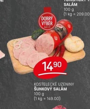 KOSTELECKÉ UZENINY ŠUNKOVÝ SALÁM